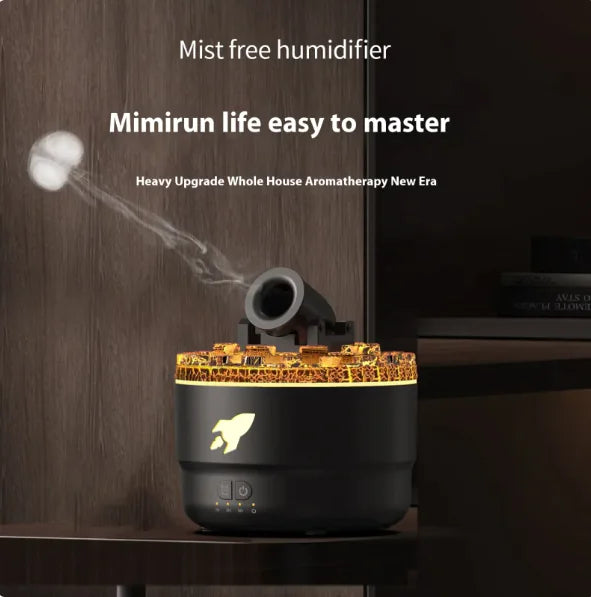 FlameAura – Humidificador Aromático con Efecto Llama y Difusor de Aceites Esenciales